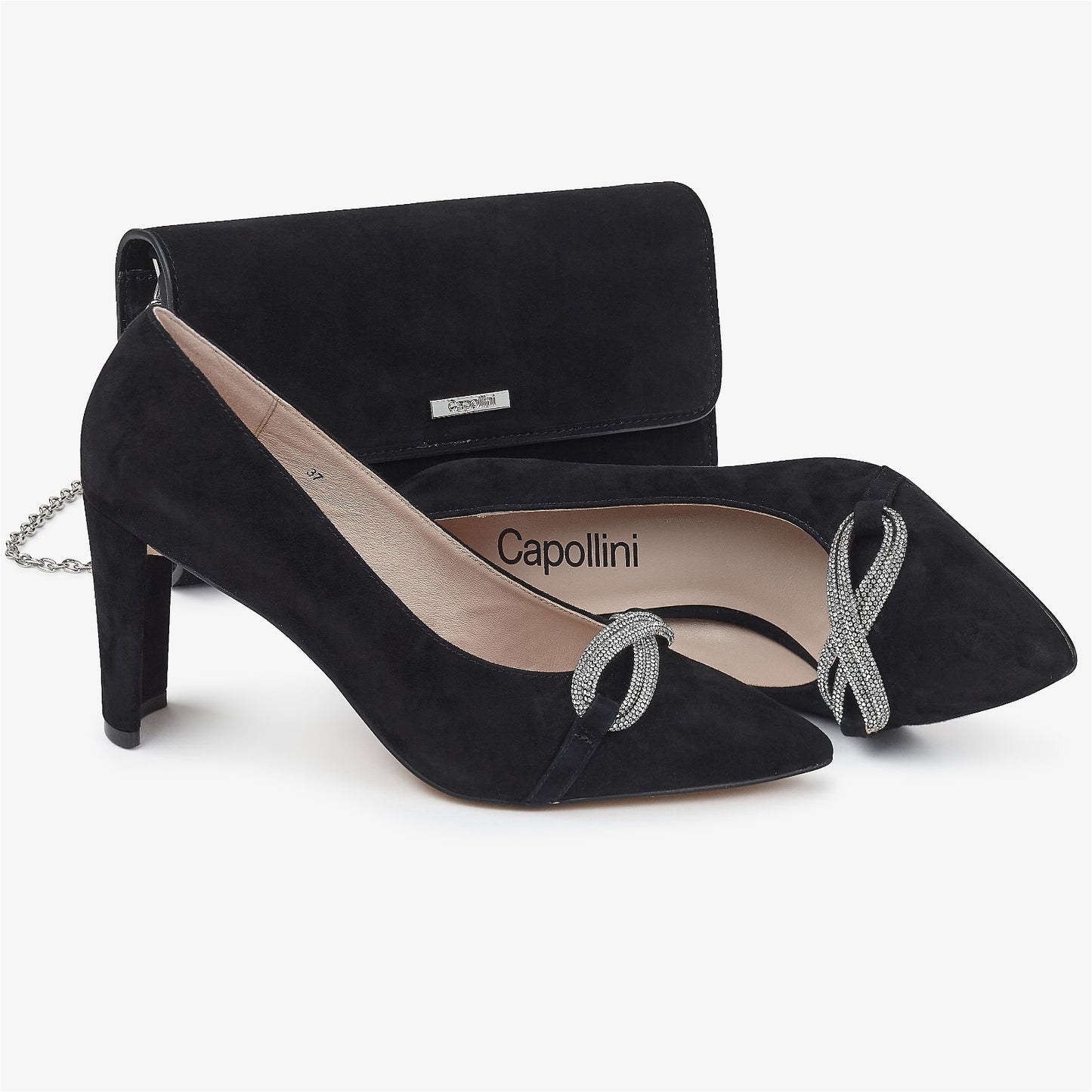 Opal Black Suede