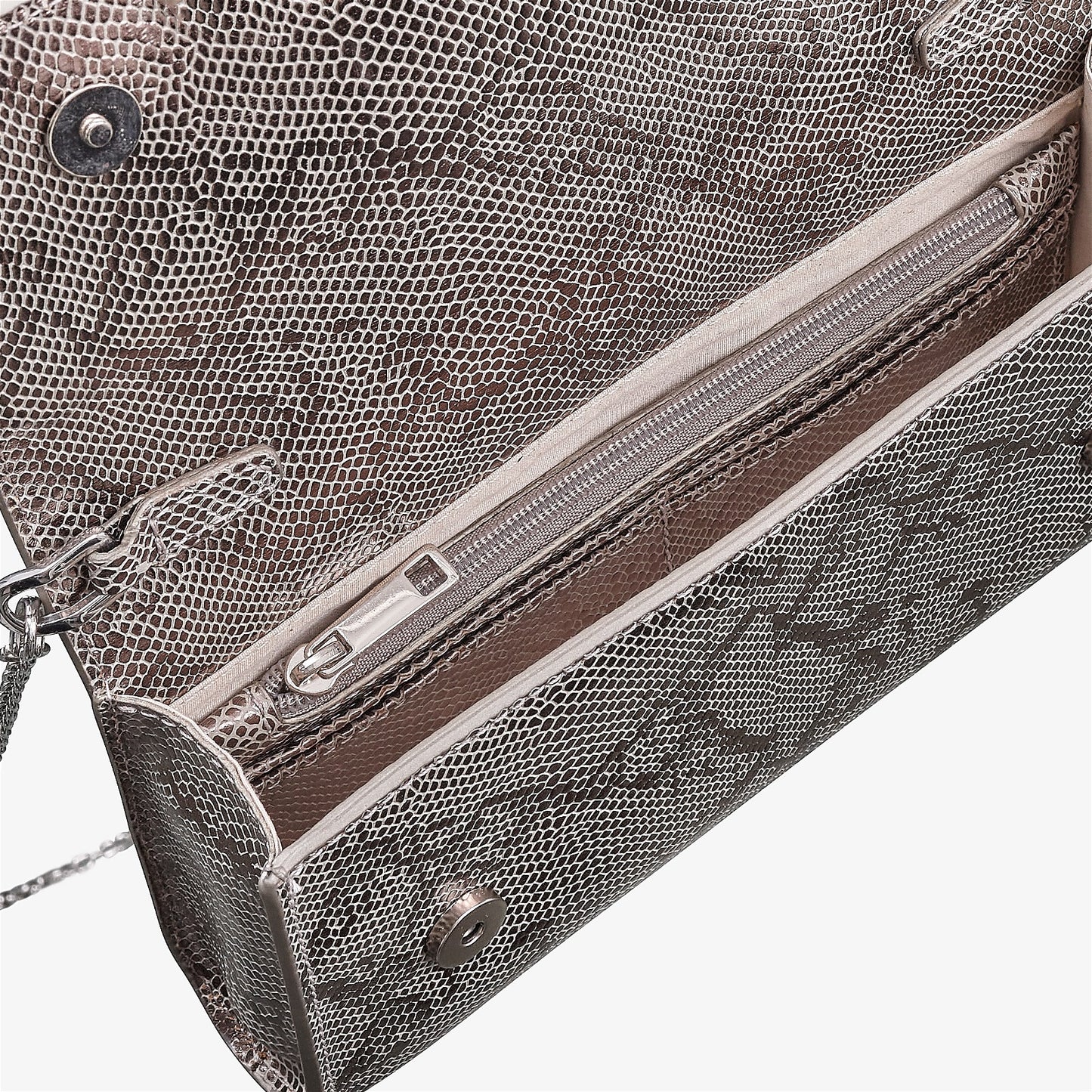 Dotty Chrome Snake Bag