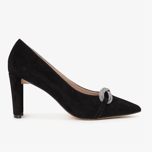 Opal Black Suede