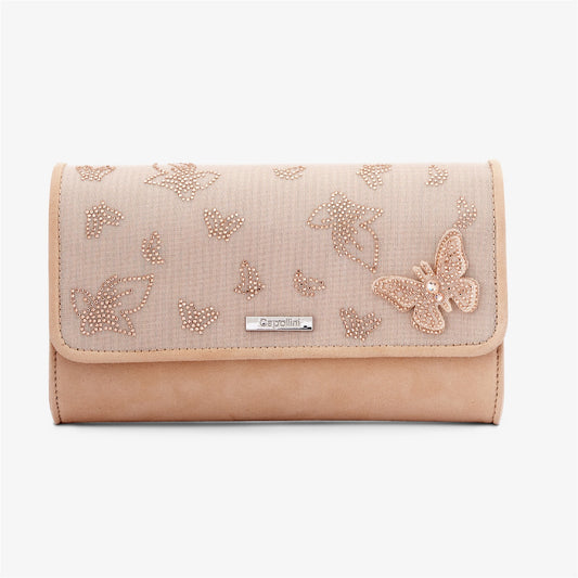 Evie Blush Mesh Clutch