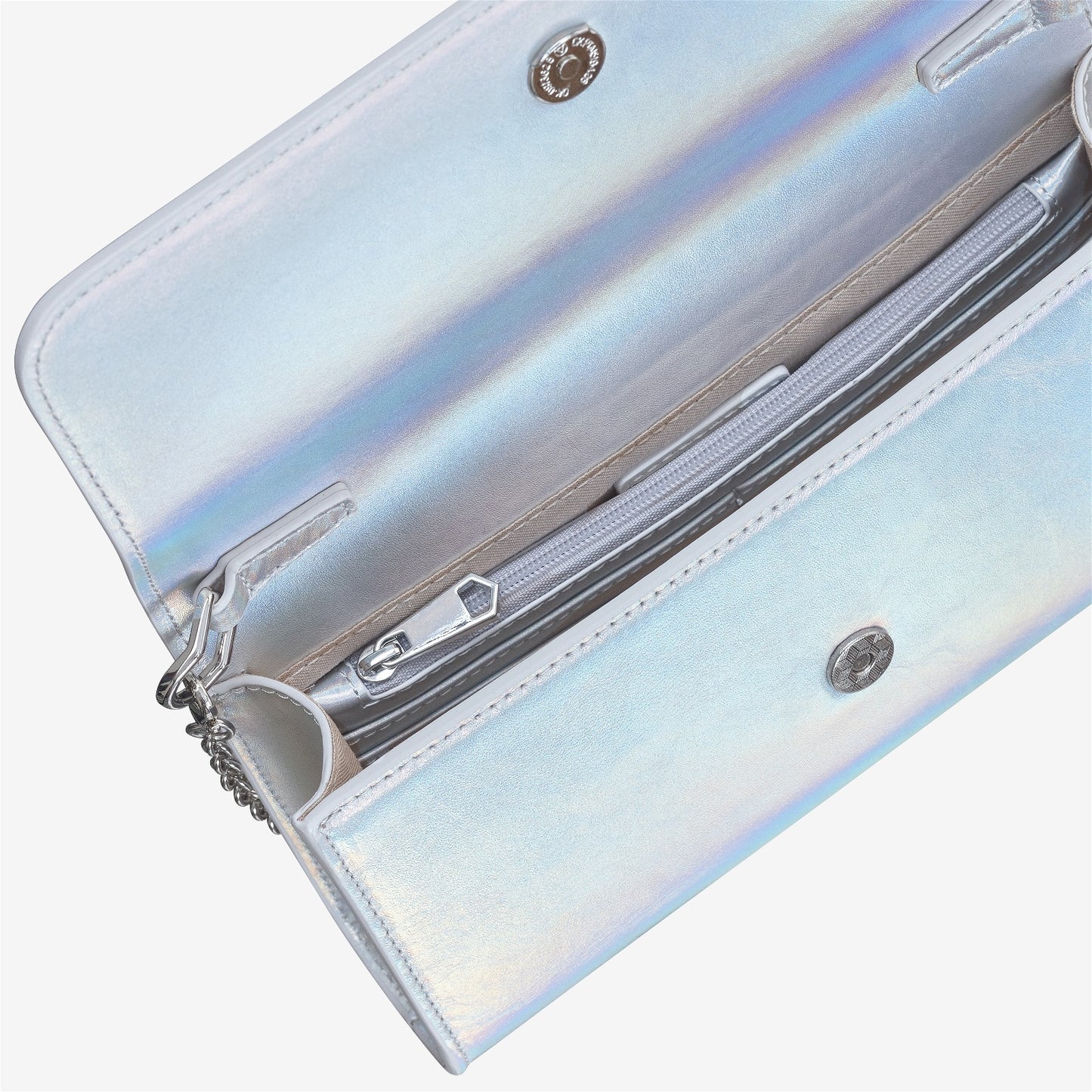 Lumi Iridescent Silver Bag
