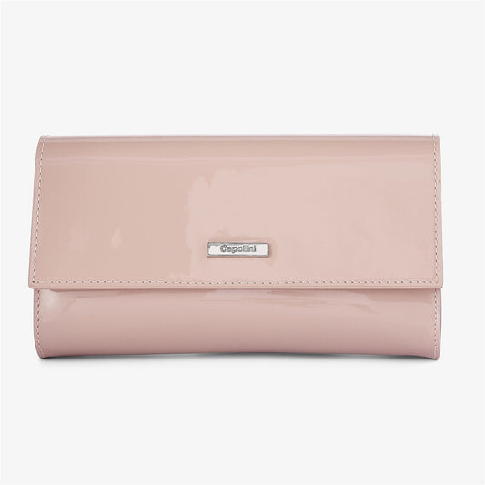 Mazy Pink Patent Clutch