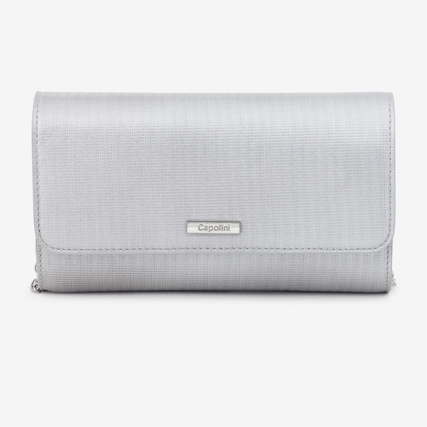 Scarlet Pearlised Silver Bag